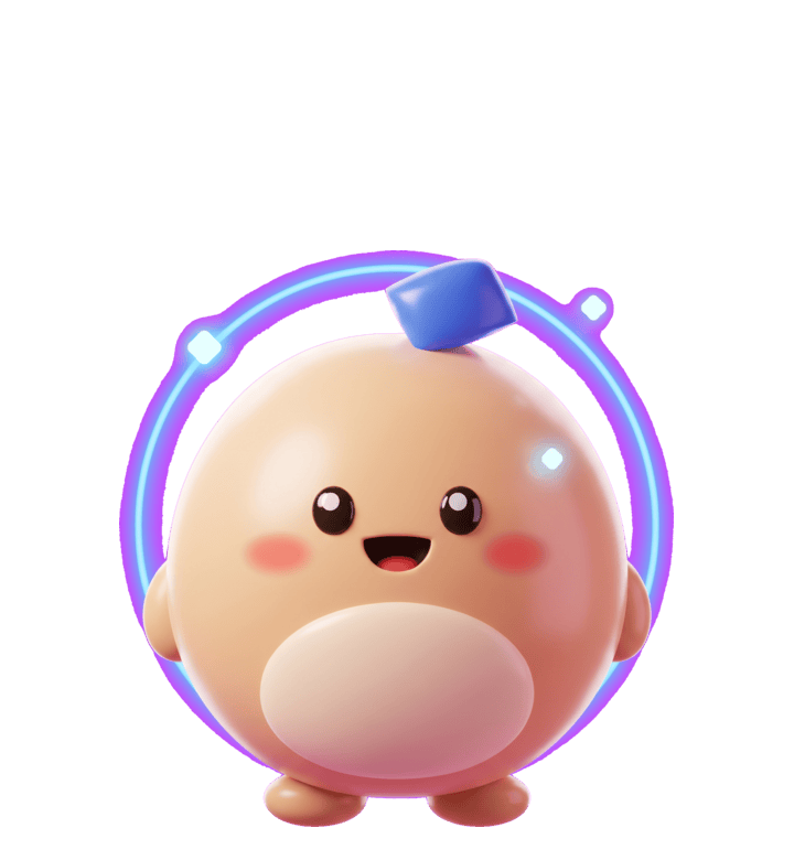 Mr. Chud as a glossy 3D animated-film character, the in-app Toon 3D skin